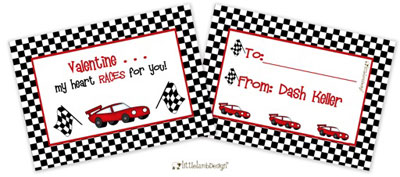 Little Lamb - Valentine's Day Exchange Cards (Racecar)